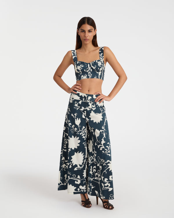 emporio sirenuse Adele Trousers in Flower Screen Print