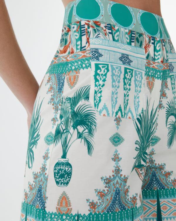 Emporio Sirenuse Adele Trousers In Tribal Botanic Print
