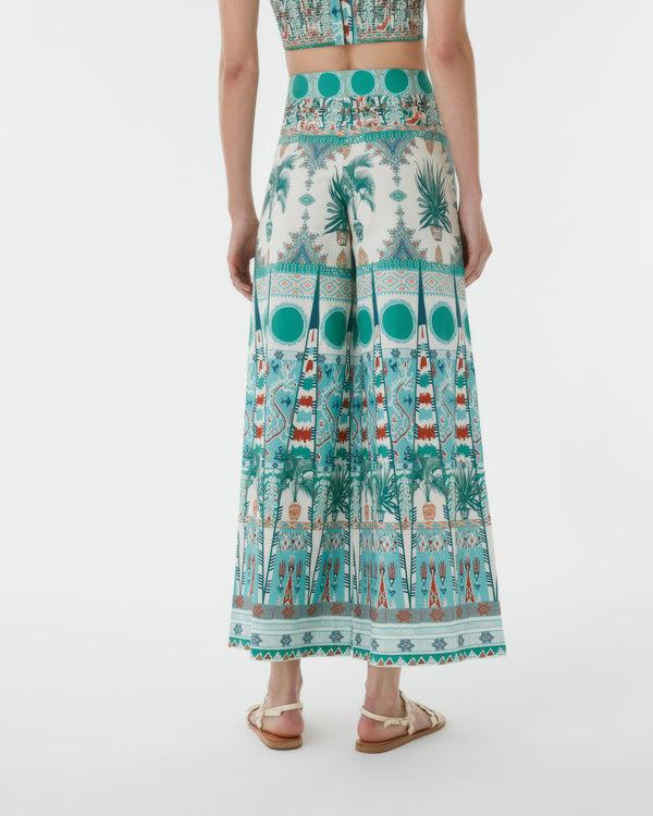 Emporio Sirenuse Adele Trousers In Tribal Botanic Print