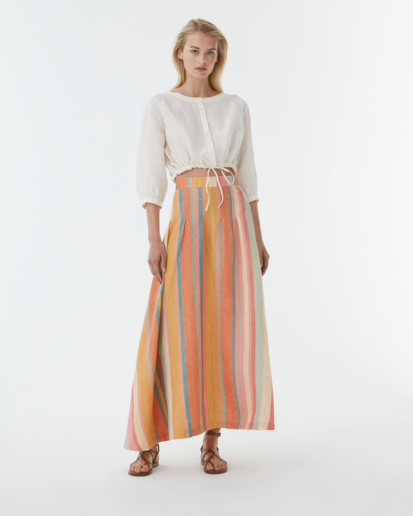 emporio sirenuse Amelianna Skirt in Rainbow Stripes