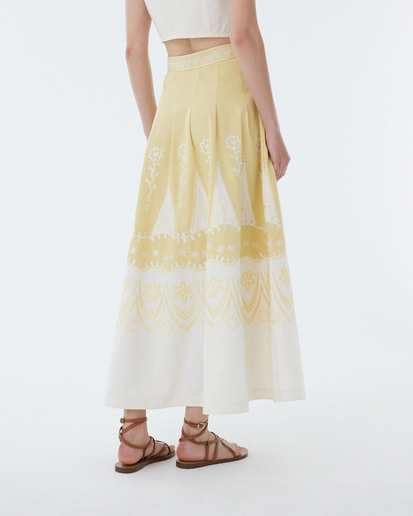 Emporio Sirenuse Amelianna Skirt With Alabama Embroidery