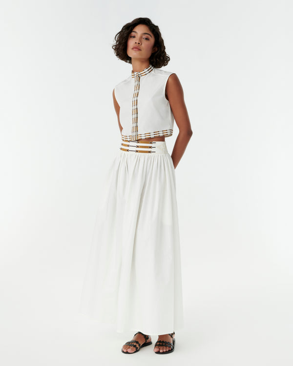 Emporio Sirenuse Andorra Top With Greek Rooster Embroidery