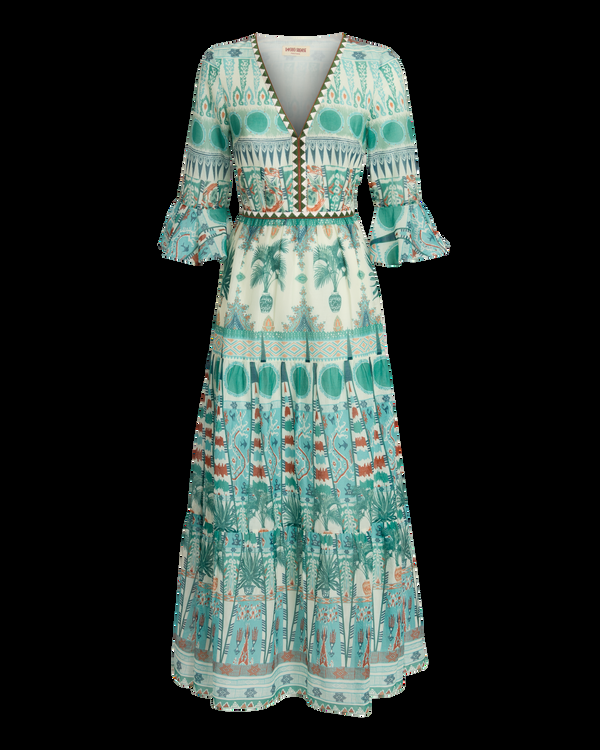 Emporio Sirenuse Bella Dress In Tribal Botanic Print