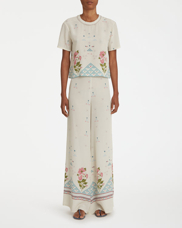 Emporio Sirenuse Blair Trousers In Indian Rose Print