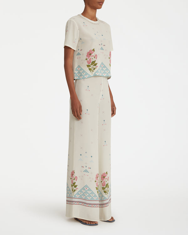 Emporio Sirenuse Blair Trousers In Indian Rose Print