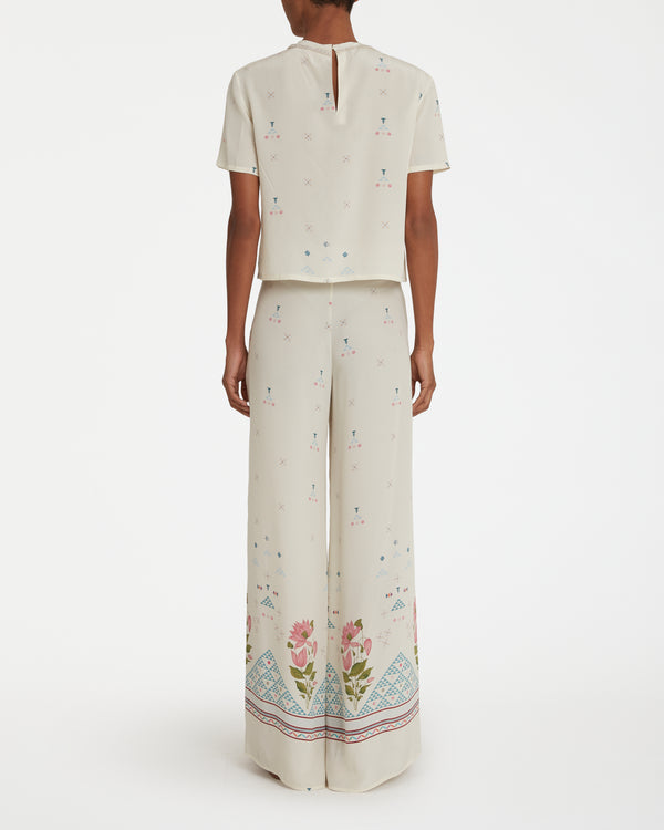 Emporio Sirenuse Blair Trousers In Indian Rose Print