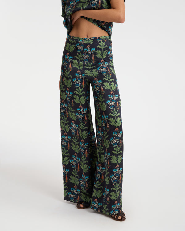 Emporio Sirenuse Blair Trousers In Persian Botanic Print