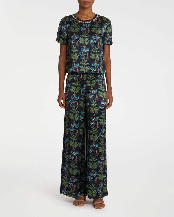 Emporio Sirenuse Blair Trousers In Persian Botanic Print