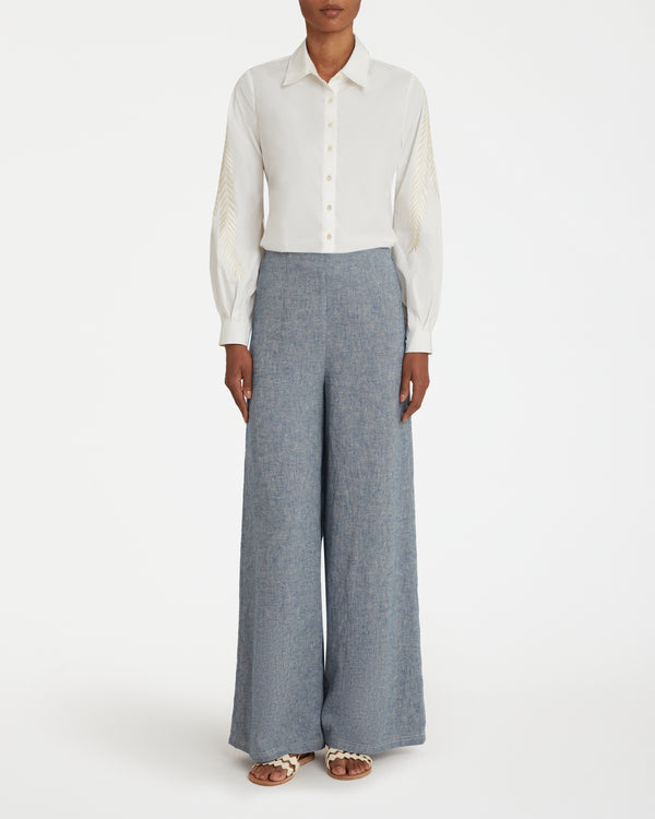 Emporio Sirenuse Carolina Shirt With Palm Embroidery