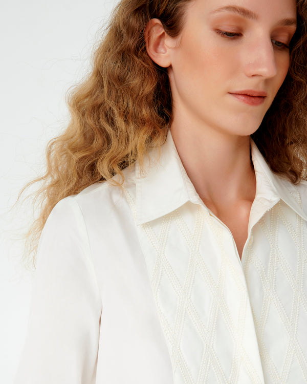 Emporio Sirenuse Cassandra Shirt With Greek Rooster Embroidery