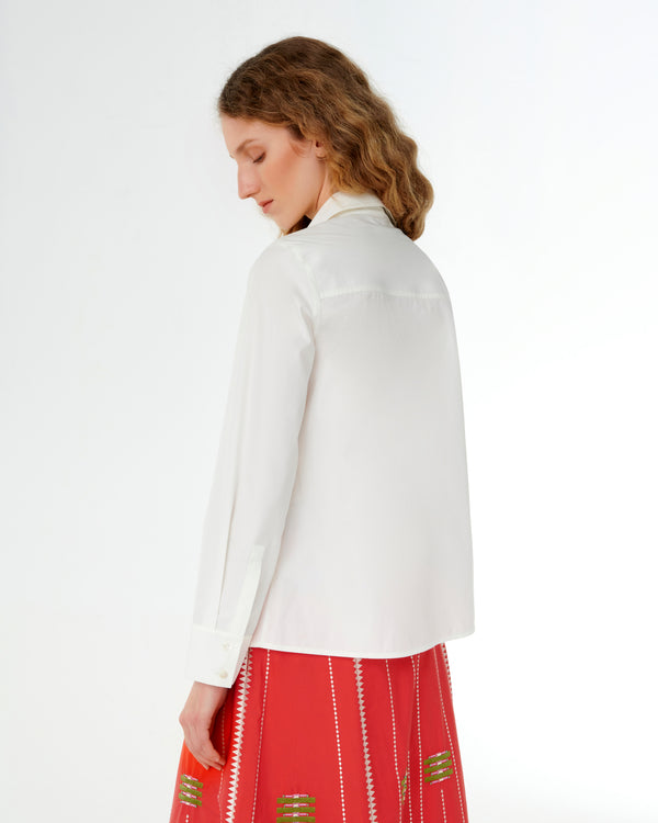 Emporio Sirenuse Cassandra Shirt With Greek Rooster Embroidery