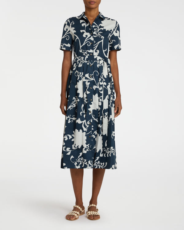 Emporio Sirenuse Claudia Dress In Flower Screen Print
