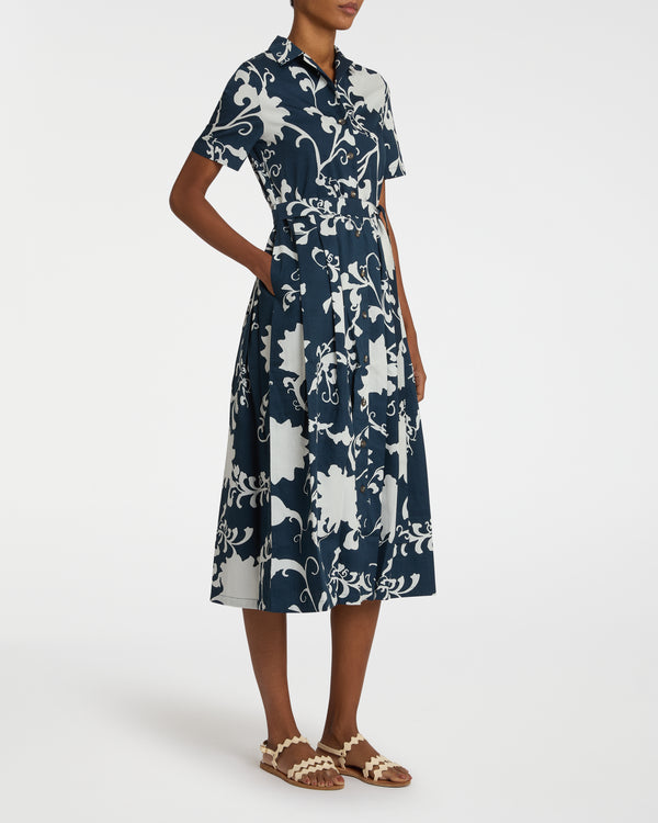 Emporio Sirenuse Claudia Dress In Flower Screen Print