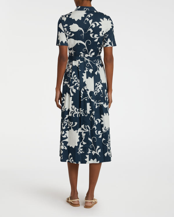 Emporio Sirenuse Claudia Dress In Flower Screen Print