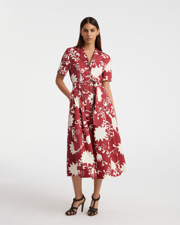 Emporio Sirenuse Claudia Dress In Flower Screen Print
