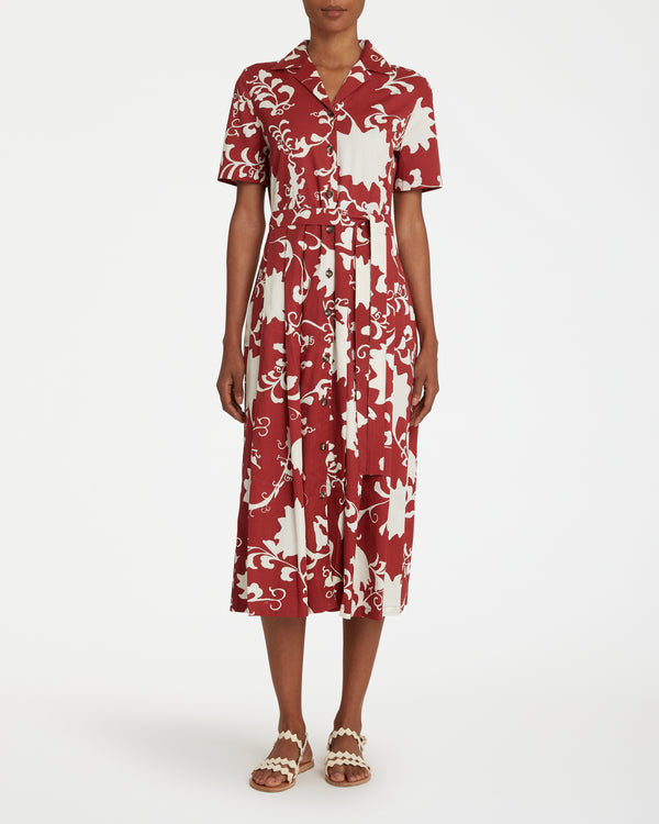 Emporio Sirenuse Claudia Dress In Flower Screen Print