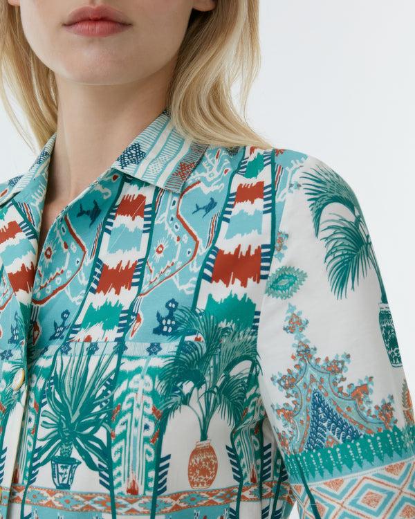 Emporio Sirenuse Claudia Dress In Tribal Botanic Print