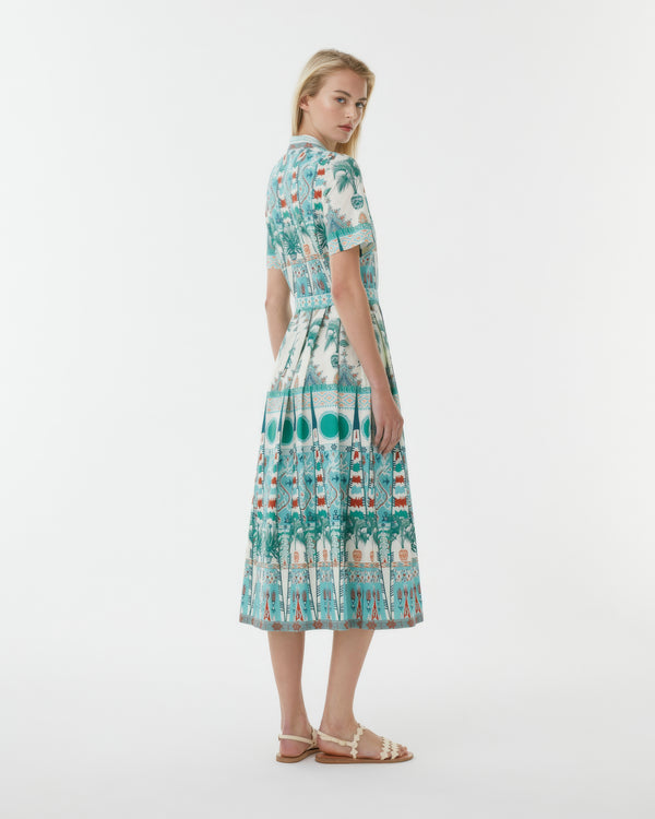 Emporio Sirenuse Claudia Dress In Tribal Botanic Print