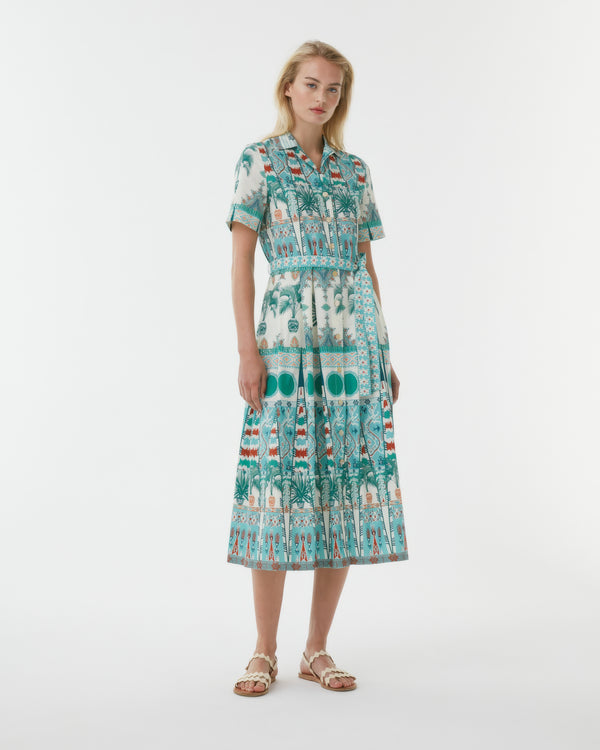 emporio sirenuse Claudia Dress in Tribal Botanic Print