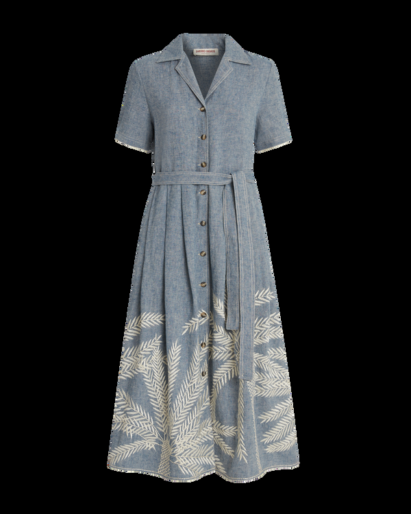 Emporio Sirenuse Claudia Dress With Palm Embroidery