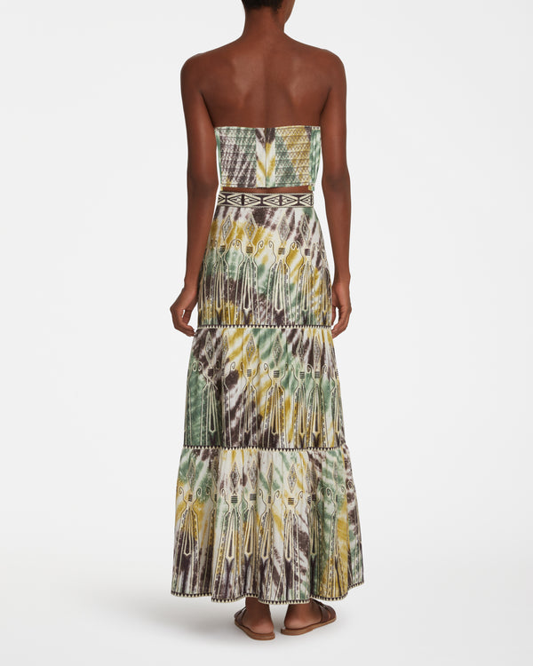 Emporio Sirenuse Elda Skirt With Tie Dye Embroidery