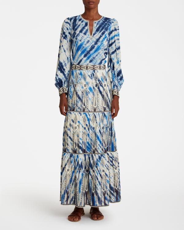 Emporio Sirenuse Elda Skirt With Tie Dye Embroidery