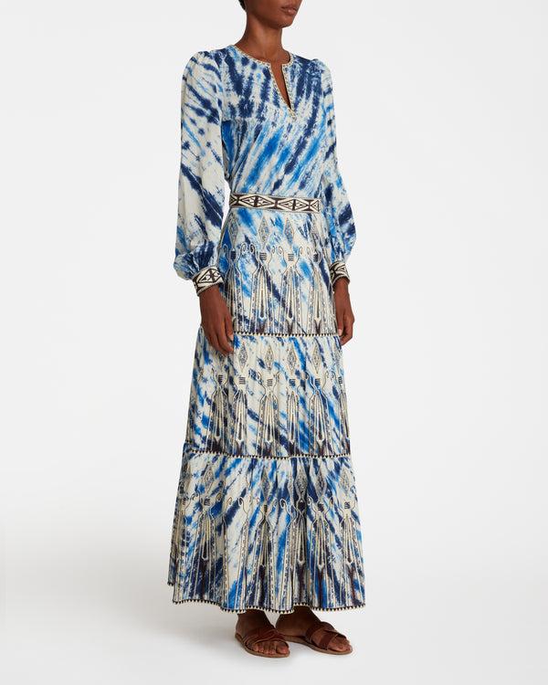 Emporio Sirenuse Elda Skirt With Tie Dye Embroidery