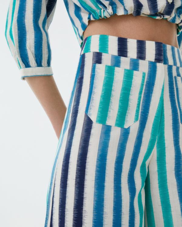 Emporio Sirenuse Adele Trousers In Ikat Stripes