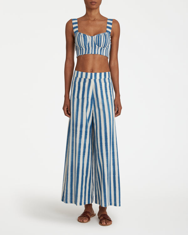 Emporio Sirenuse Adele Trousers In Ikat Stripes