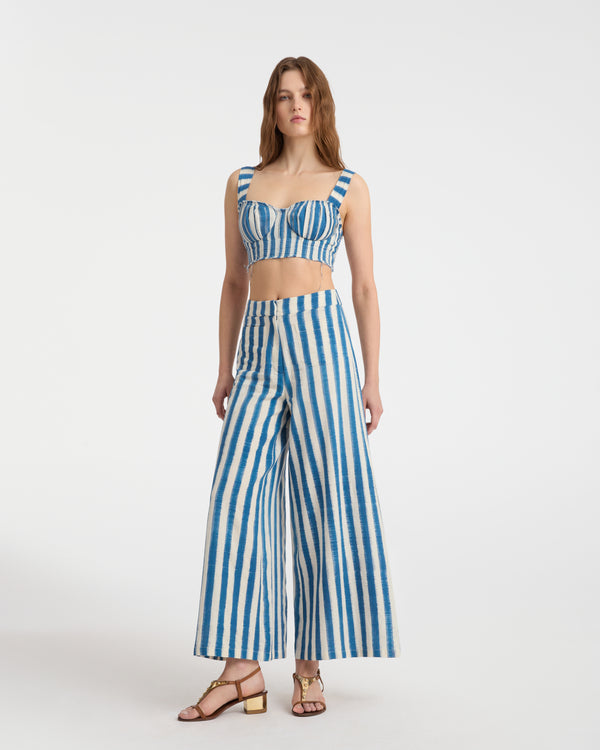 emporio sirenuse Adele Trousers in Ikat Stripes