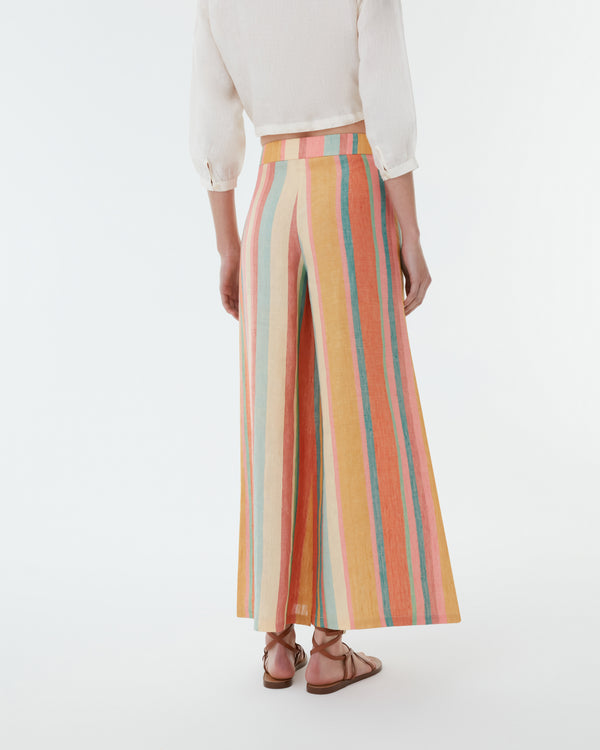 Emporio Sirenuse Adele Trousers In Rainbow Stripes