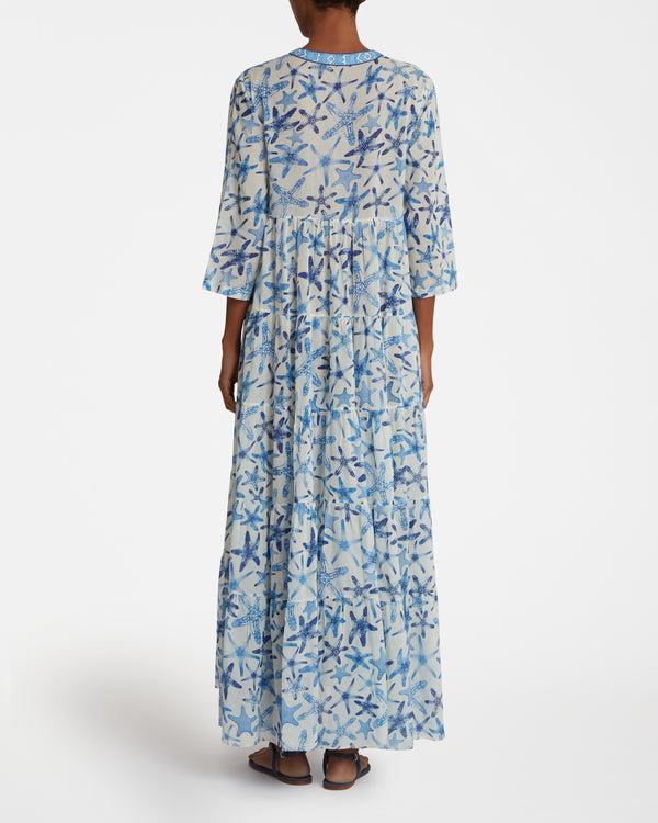 Emporio Sirenuse Alba Caftan In Sea Stars