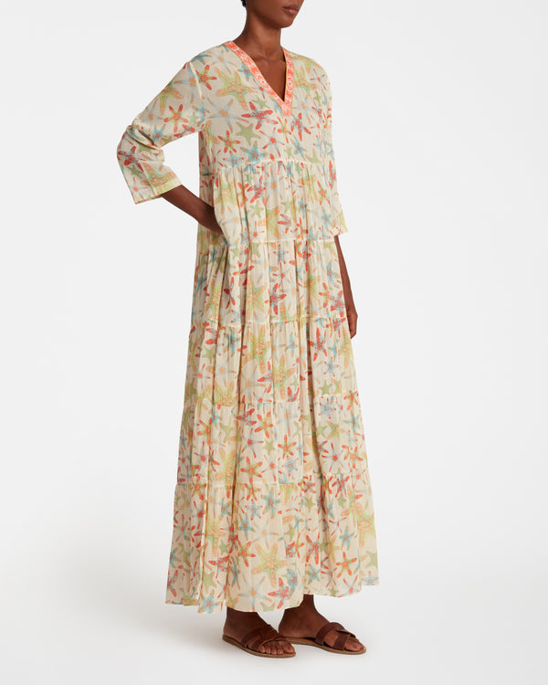 Emporio Sirenuse Alba Caftan In Sea Stars