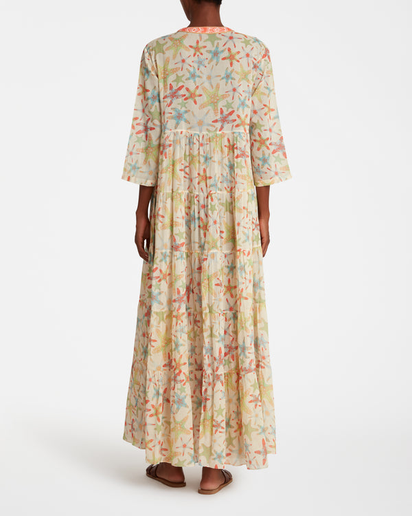 Emporio Sirenuse Alba Caftan In Sea Stars