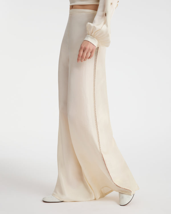 Emporio Sirenuse Blair Trousers In Dupion Silk