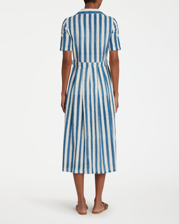 Emporio Sirenuse Claudia Dress In Ikat Stripes