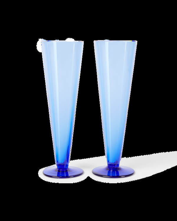 Emporio Sirenuse Coloured Champagne Flute Set Of 2