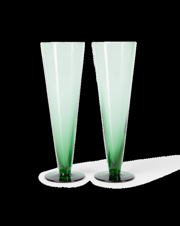 emporio sirenuse Coloured Champagne Flute Set of 2