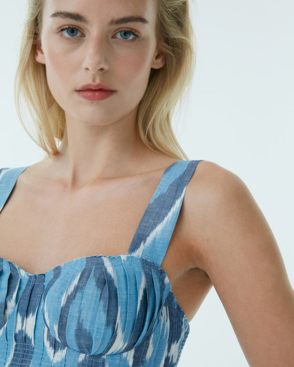 Emporio Sirenuse Dalia Top In Diamond Ikat
