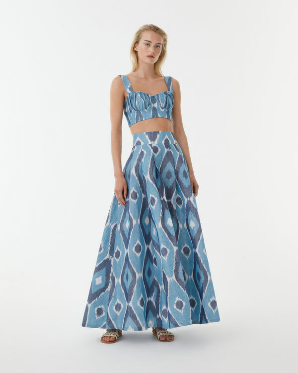 Emporio Sirenuse Dalia Top In Diamond Ikat