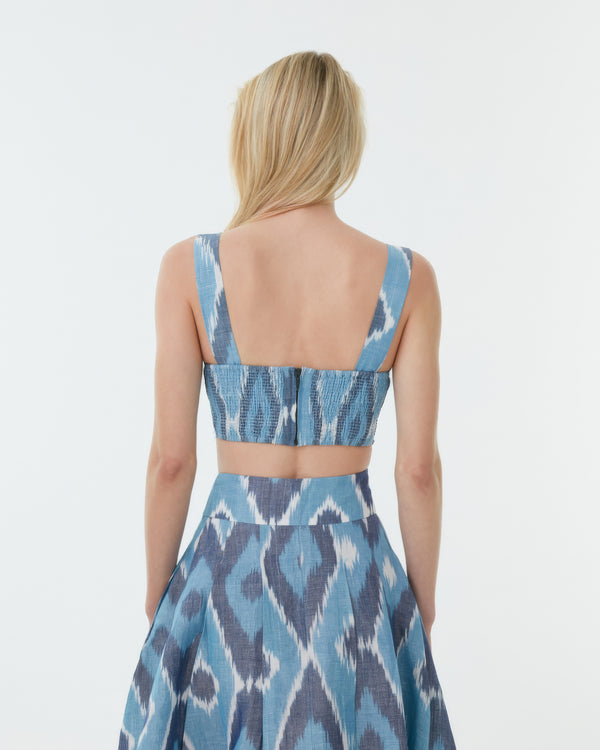 Emporio Sirenuse Dalia Top In Diamond Ikat