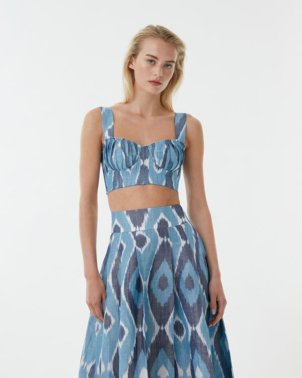 emporio sirenuse Dalia Top in Diamond Ikat