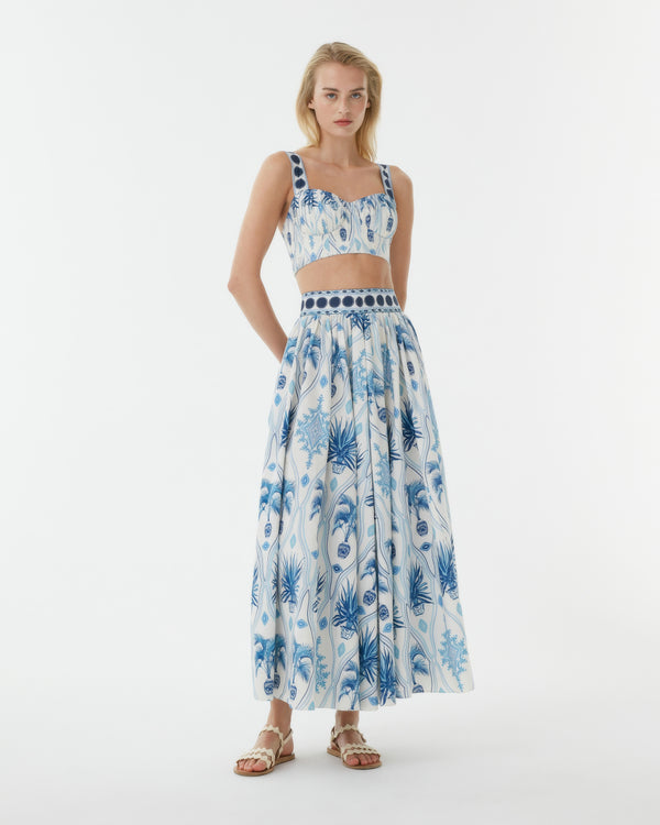 Emporio Sirenuse Dalia Top In Garden Mesh Print