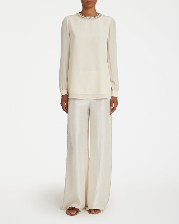 Emporio Sirenuse Etta Blouse With Embroidery Beads