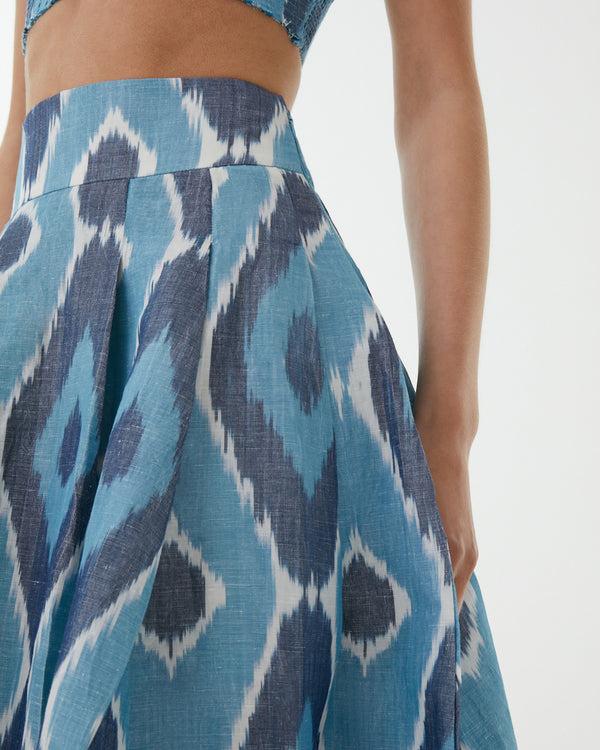 Emporio Sirenuse Flaminia Skirt In Diamond Ikat