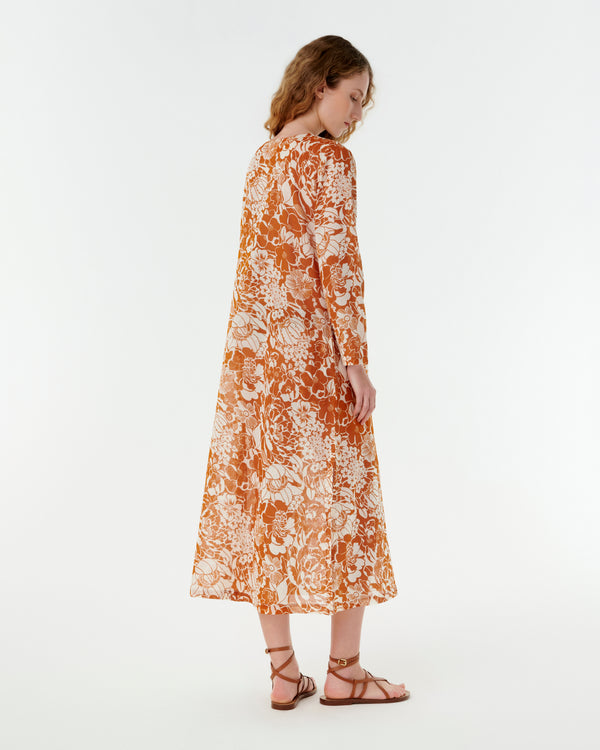 Emporio Sirenuse Giada Caftan In Bloom Print