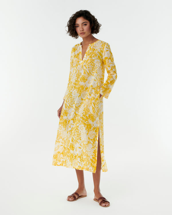 emporio sirenuse Giada Caftan in Bloom Print