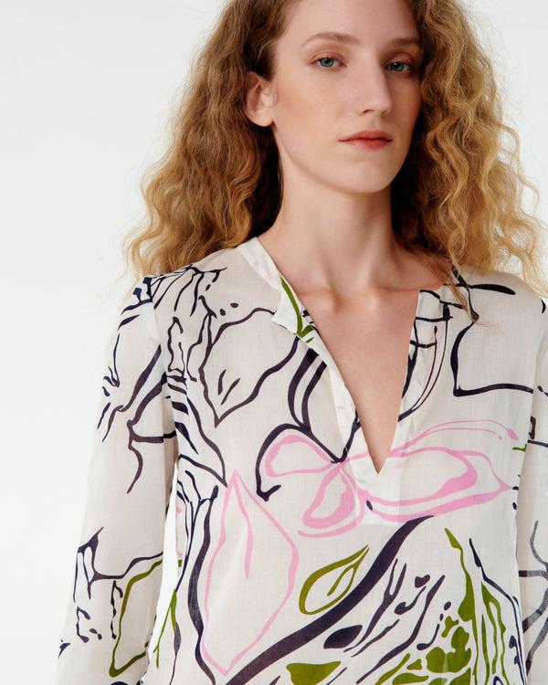 Emporio Sirenuse Giada Caftan In Calypso Print