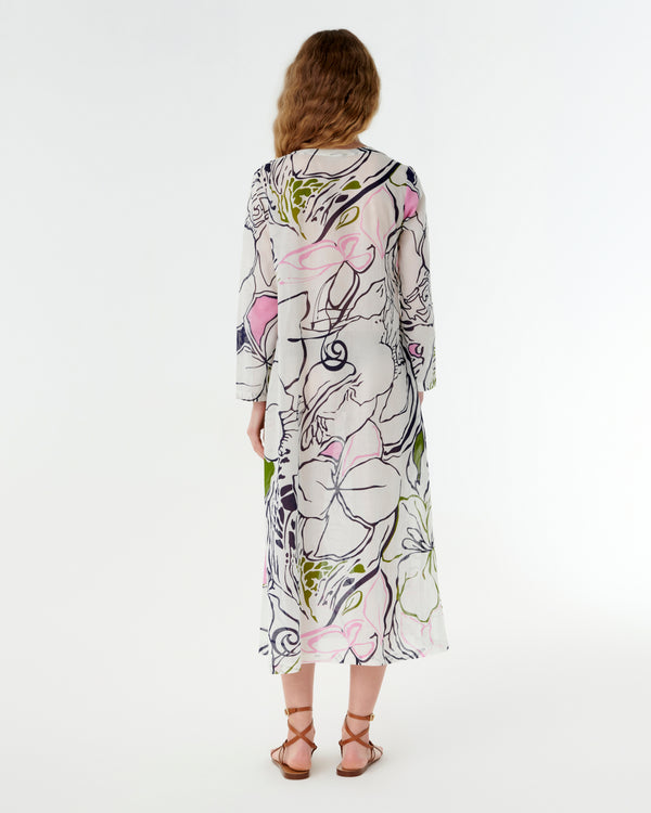 Emporio Sirenuse Giada Caftan In Calypso Print