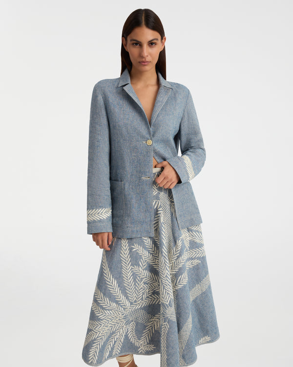 Emporio Sirenuse Grace Jacket With Palm Embroidery